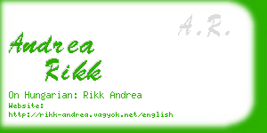 andrea rikk business card